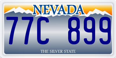 NV license plate 77C899