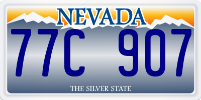 NV license plate 77C907