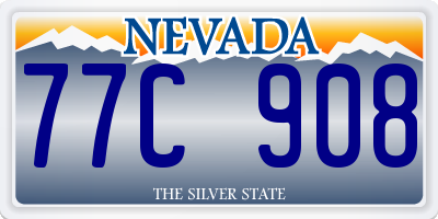 NV license plate 77C908