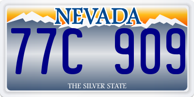 NV license plate 77C909