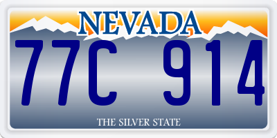 NV license plate 77C914