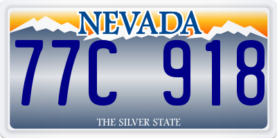 NV license plate 77C918