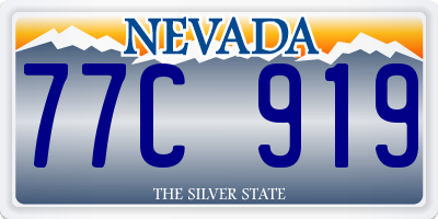 NV license plate 77C919