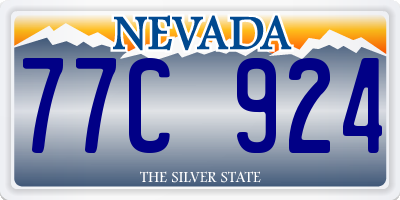 NV license plate 77C924