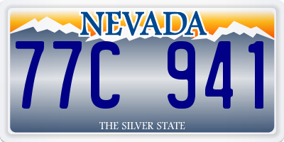 NV license plate 77C941