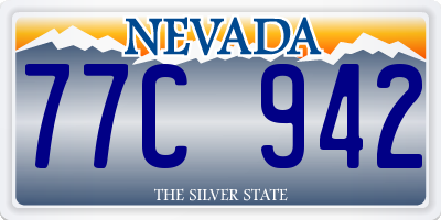 NV license plate 77C942