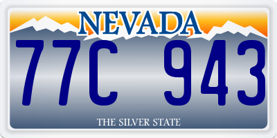 NV license plate 77C943