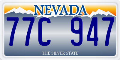 NV license plate 77C947