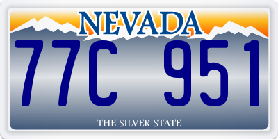 NV license plate 77C951