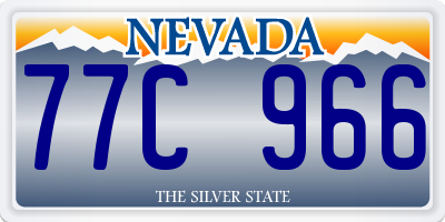 NV license plate 77C966