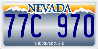 NV license plate 77C970
