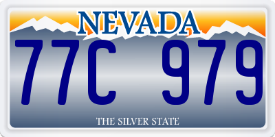 NV license plate 77C979