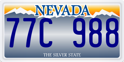 NV license plate 77C988