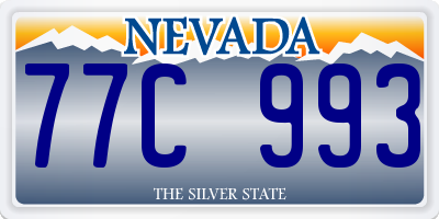 NV license plate 77C993