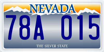 NV license plate 78A015