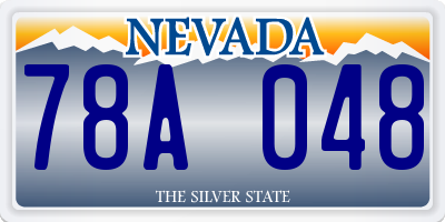 NV license plate 78A048