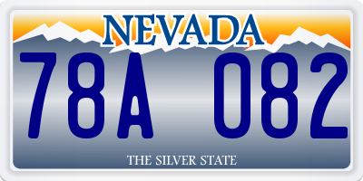 NV license plate 78A082