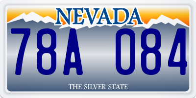 NV license plate 78A084