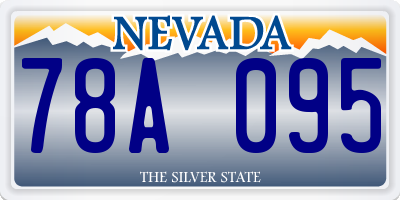 NV license plate 78A095