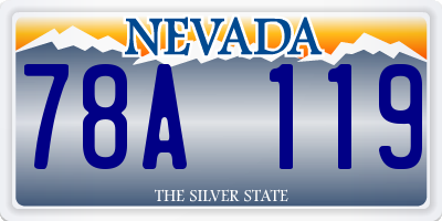 NV license plate 78A119