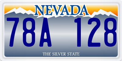 NV license plate 78A128