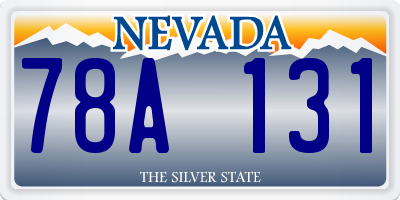 NV license plate 78A131