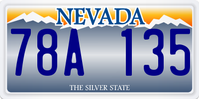NV license plate 78A135