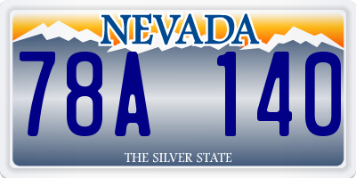 NV license plate 78A140