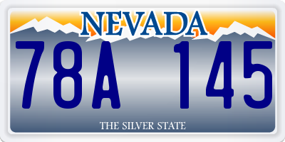 NV license plate 78A145