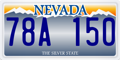 NV license plate 78A150
