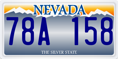 NV license plate 78A158