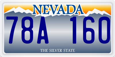 NV license plate 78A160