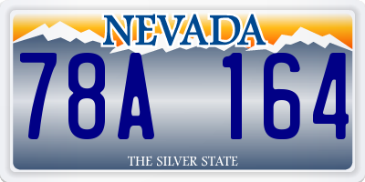 NV license plate 78A164