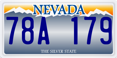 NV license plate 78A179