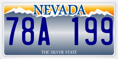 NV license plate 78A199