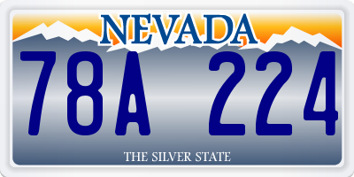 NV license plate 78A224