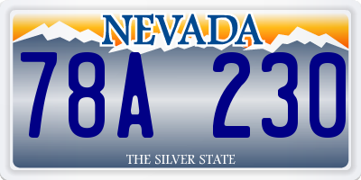 NV license plate 78A230