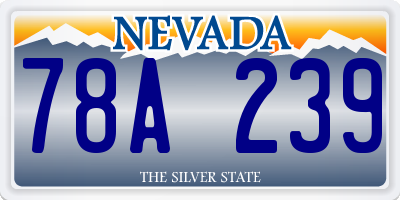 NV license plate 78A239