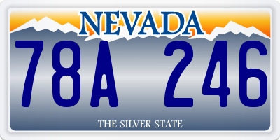 NV license plate 78A246