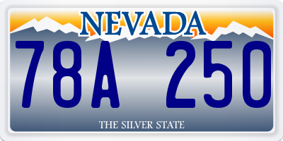 NV license plate 78A250