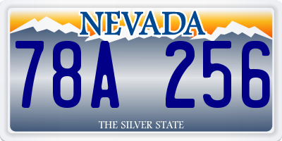 NV license plate 78A256