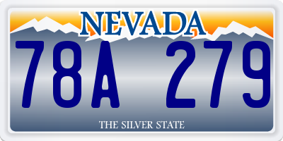 NV license plate 78A279