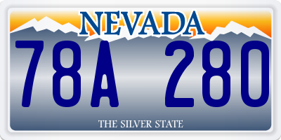 NV license plate 78A280