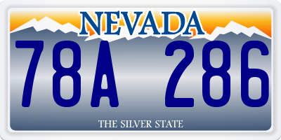 NV license plate 78A286