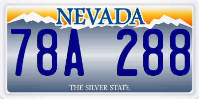 NV license plate 78A288