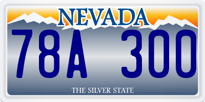 NV license plate 78A300