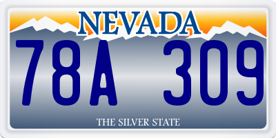NV license plate 78A309