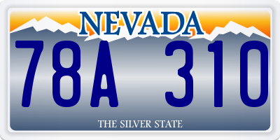NV license plate 78A310