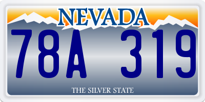 NV license plate 78A319