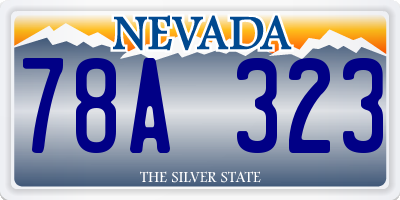 NV license plate 78A323